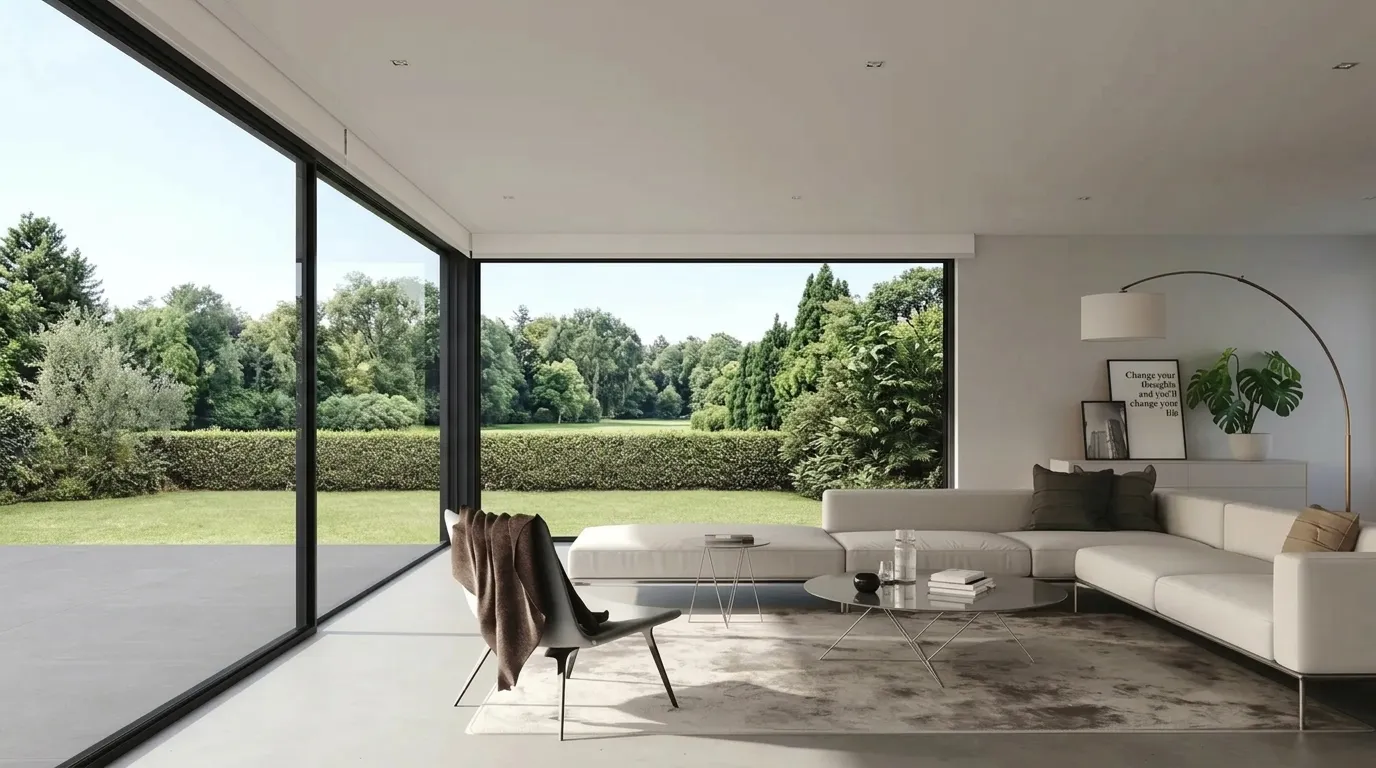 Vorher: Fenster ohne Sonnenschutz