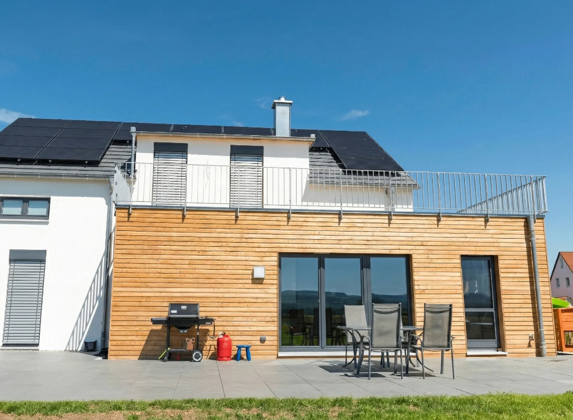 Vorher: Terrasse ohne Überdachung